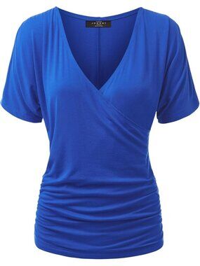 Women's T Shirt Royal Brite V Neck Short Sleeve Dressy Summer Comfort Comfort